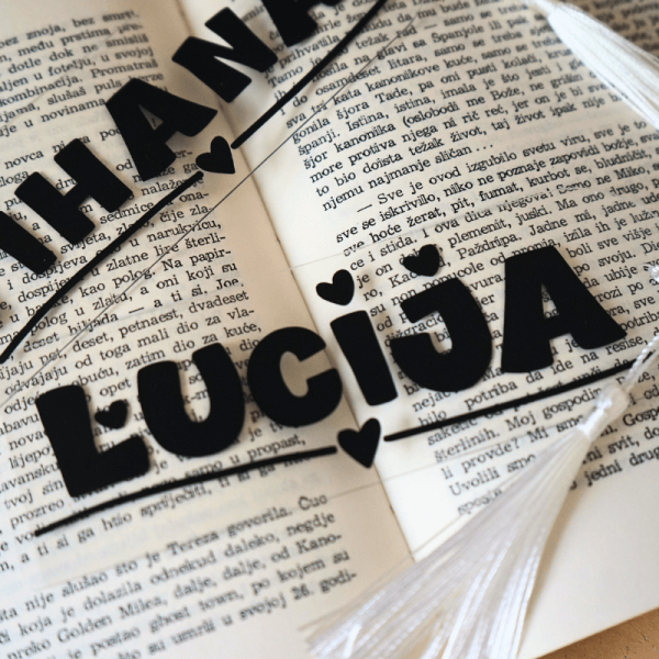 Personalizirani straničnik (bookmark)-srce